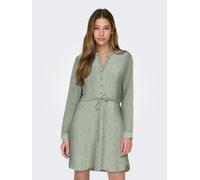 ONLY "ONLCORY LIFE L/S V-NECK TUNIC WVN NOOS" Sommerkleid mit Taillengürtel (14346364-XS) l.pad aop:marekka small graphic