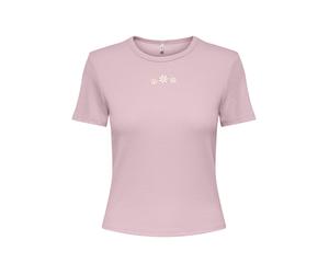 ONLY - ONLDANIELLA S/S RIB TOP CS JRS Pale Lilac - Gr. - XS