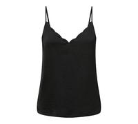 Only Spaghettitop ONLDEBBIE Damen Satin 100% Polyester V-Ausschnitt Schwarz Gr. 36