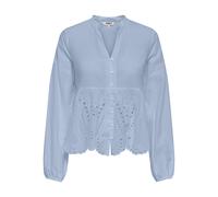 ONLY - ONLDEWINA LS V-NECK ANGLAISE SHIRT WVN Cashmere Blue - Gr. - L