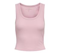 Tanktop ONLY "ONLEASY S/L TANK TOP JRS", Damen, Gr. XS, romance rose, Jersey, Obermaterial: 93% Baumwolle, 7% Elasthan, unifarben, normal, tiefer Rundhals, Tops Tanktop, Baumwollmischung (96298223-XS)