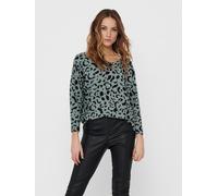 ONLY "ONLELCOS 4/5 AOP TOP JRS" (59543725-L) chinois grün moon dot