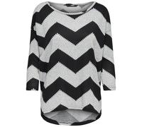 Only Elcos 3/4 Arm T-shirt L Light Grey Melange / Aop Black Zigzag (Herstellerartikelnummer: 15144286-LightGreyMelange/AopBlackZigzag-L)