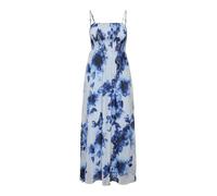 Maxikleid ONLY "ONLELENA VIKKI LIFE STRAP ANK DRESS WVN", Damen, Gr. XS (34), N-Gr, cloud dancer aop:blau flower, Web, Obermaterial: 100% Polyester, bedruckt, modisch, knöchellang, V-Ausschnitt, ohne