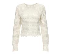 Only Strickpullover ONLELKE LIFE LS KNT NOOS – Rundhals, 70/30 Baumwolle/Polyester – Birch Damen L