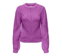 ONLY - ONLELLA LIFE LS O-NECK CC KNT fuchsia purple - Gr. - S