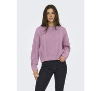 ONLY - ONLELLY LIFE LS CABLE O-NECK CC KNT Mauve Mist - Gr. - L