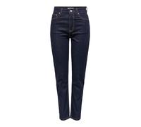 Only Jeans ONLEMILY – Hohe Taille, gerade geschnitten, knöchellang – Dunkelblau Gr. 28/32
