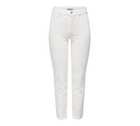 Only Jeans ONLEMILY Stretch High Waist Straight Ankle Denim Weiß W30 L32