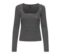 ONLY - ONLEMMA STRIPED W. HEARTS L/S CS JRS Black - Gr. - L
