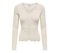 ONLY - ONLENEA L/S LACE MIX PLACKET TOP JRS birch - Gr. - L