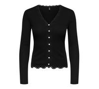 ONLY - ONLENEA L/S LACE MIX PLACKET TOP JRS black - Gr. - XL