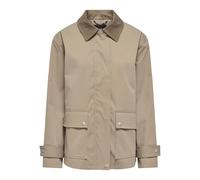 Parka ONLY "ONLEVELYN MIX JACKET OTW", Damen, Gr. XS, silber mink, Web, Obermaterial: 100% Polyester, unifarben, Po-bedeckend, Jacken Parka (77064564-XS) silber mink