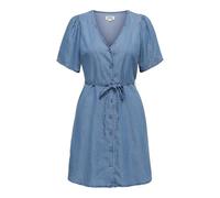 ONLY Tailliertes Jeanskleid aus Baumwoll-Lyocell-Mix Modell 'EVIDA-BEA' in Blau, Größe S