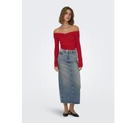 ONLY - ONLFAYOLA L/S OFF SHOULDER BOW TOP JRS mars red - Gr. - L