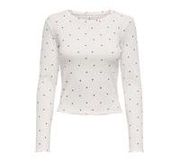 ONLY - ONLFENJA L/S CROPPED AOP TOP JRS Cloud Dancer - Gr. - S