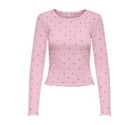 ONLY - ONLFENJA L/S CROPPED AOP TOP JRS Romance Rose - Gr. - XS