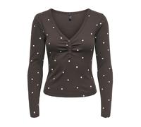 ONLY - ONLFENJA L/S V-NECK TOP JRS NOOS Coffee Bean - Gr. - L