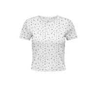 Kurzarmshirt ONLY "ONLFENJA LIFE SS AOP TOP JRS NOOS", Damen, Gr. XL, cloud dancer aop:rose smoke flowers, Jersey, Obermaterial: 95% Baumwolle, 5% Elasthan, bedruckt, regular fit normal, Rundhals, Shi
