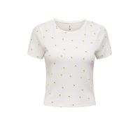 ONLY - ONLFENJA S/S AOP TOP JRS NOOS Cloud Dancer - Gr. - L