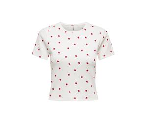 ONLY - ONLFENJA S/S AOP TOP JRS NOOS Cloud Dancer - Gr. - XL