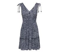 Trägerkleid ONLY "ONLFERNANDA LIFE S/L DRESS WVN NOOS", Damen, Gr. S, N-Gr, night sky aop:fernanda flower, Web, Obermaterial: 100% Viskose, bedruckt, regular fit kurz, V-Ausschnitt, Kleider Trägerklei