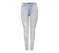 ONLY Damen ONLFOREVER HIGH Life HW SK DS REA286NOOS Jeans, Light Blue Bleached Denim, M / 32