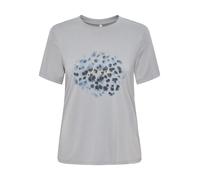 Kurzarmshirt ONLY "ONLFREE LIFE MODAL S/S ATELIER TOP JRS", Damen, Gr. XS (34), ultimate grau print:temtation eclectic, Jersey, Obermaterial: 70% Modal, 30% Polyester, bedruckt, modisch, regular fit,