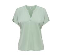 Kurzarmshirt ONLY "ONLFREE LIFE S/S SPLIT TOP JRS", Damen, Gr. XL, jadeite, Jersey, Obermaterial: 70% Modal, 30% Polyester, unifarben, regular fit normal, V-Ausschnitt, Shirts Kurzarmshirt, Materialmi