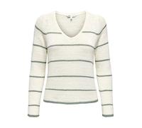 Only Regular Fit Strickpullover mit V-Ausschnitt Modell 'GEENA' in Weiss, Größe XL