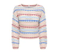 ONLY ONLGEENA LS O-NECK PATTERN LOOSE CC KNT Damen | BIRCH DUSTY R/SERPIA R/CORNFLOWER B/CASHMERE B | M