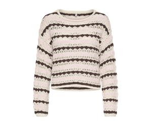 ONLY ONLGEENA LS O-NECK PATTERN LOOSE CC KNT Damen | BIRCH PALE L/CHOCOLATE M | XL