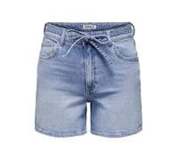 Only - ONLGIANNA MW BELTED SHORTS AZG DNM NOOS Light Blue Denim - Gr. - S