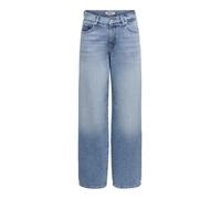 ONLY - ONLGIANNA MW STR BIG STUD DNM DOT Light Medium Blue Denim - Gr. - 32