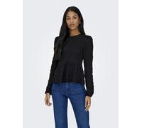 ONLY - ONLGIAVANNA L/S PEPLUM TOP JRS Black - Gr. - L