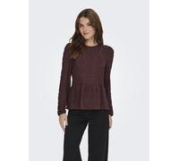ONLY - ONLGIAVANNA L/S PEPLUM TOP JRS Decadent Chocolate - Gr. - L