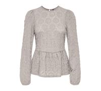 ONLY - ONLGIAVANNA L/S PEPLUM TOP JRS pumice stone - Gr. - L