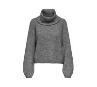 Only Regular Fit Rollkragenpullover mit Woll-Anteil Modell 'GILA' in Mittelgrau Melange, Größe M