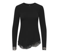 ONLY - ONLGLAMOUR L/S LACE DETAIL TOP JRS Black - Gr. - XL