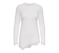 ONLY - ONLGLAMOUR L/S LACE DETAIL TOP JRS Weiß - Gr. - L