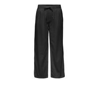 Culotte ONLY "ONLGOA MW LIN BL PULL-UP CULOTTE CC PNT", Damen, Gr. XL, N-Gr, schwarz, Web, Obermaterial: 70% Viskose, 30% Leinen, unifarben, knöchelfrei, Hosen Culotte, mit Leinen (87399259-XL) schwar