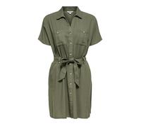 ONLY - ONLGOA SS LIN BL BELT SHIRT DRESS CC PNT Smokey Olive - Gr. - XL