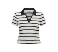 ONLY T-Shirt ONLHALIA – Kurzarm Kragen-Top Boxy-Schnitt – cloud dancer – Größe M