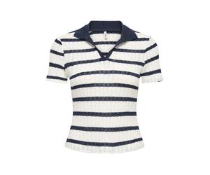 ONLY - ONLHALIA S/S COLLAR TOP BOX JRS Cloud Dancer - Gr. - XS