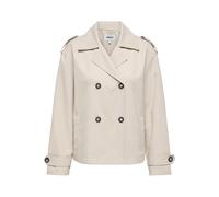 Kurzjacke ONLY "ONLHANNAH SHORT LIFE TRENCHCOAT OTW", Damen, Gr. S, humus, Web, Obermaterial: 100% Polyester, unifarben, hüftlang, V-Ausschnitt, Jacken Kurzjacke, Trenchcoat Style (29166213-S) humus