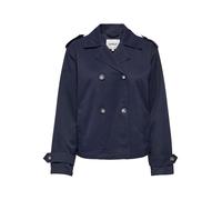 Only Regular Fit Trenchcoat-Jacke mit Reverskragen Modell 'HANNAH' in Marine, Größe XL