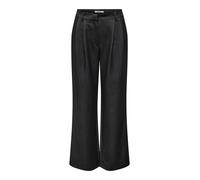 ONLY Damen Onlhattie Hw Pleat Mel STR Pant TLR, Black, 40W x 32L