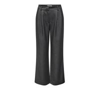 Only - ONLHATTIE HW PLEAT STR PANT TLR NOOS dark grey melange - Gr. - 34/32