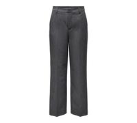 ONLY Damen Onlhattie-Lana Hw Wide Mel Pant TLR Hose, Dark Grey Melange, 34W x 32L