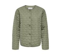 Steppjacke ONLY "ONLHEART LIFE QUILTED JACKET NOOS OTW", Damen, Gr. XL, oil grün, Steppware, Obermaterial: 100% Polyester, unifarben, normal, Rundhals, Jacken Steppjacke, mit Steppmuster in Herzchenfo